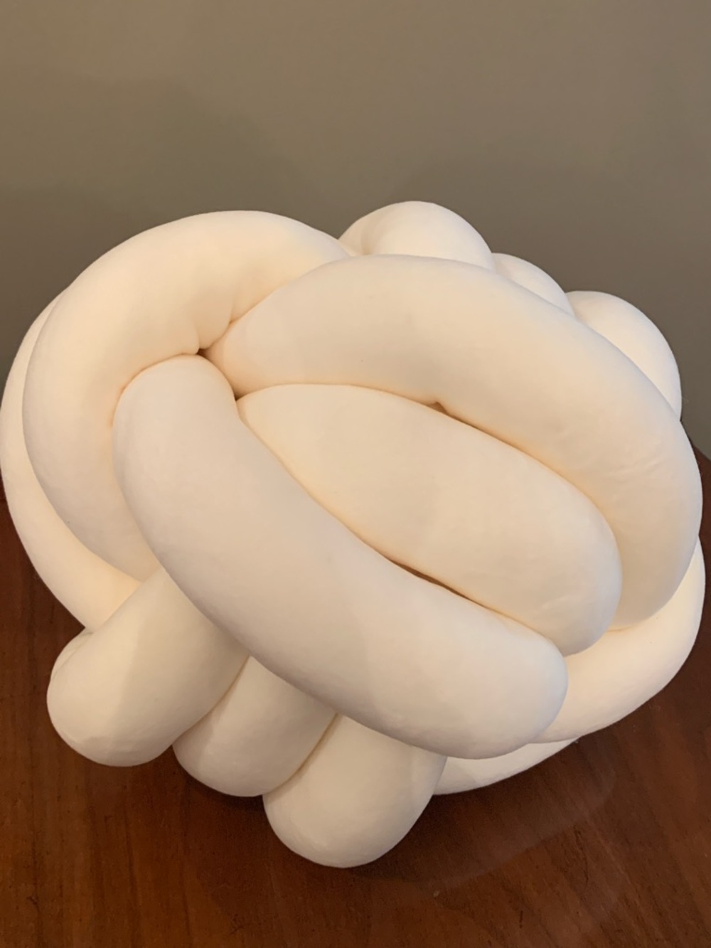 Knot Pillow Cushion in Cream